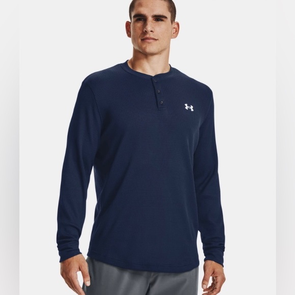 Men's UA Waffle Henley | Size Small | Navy Blue NEW!! - Picture 1 of 15